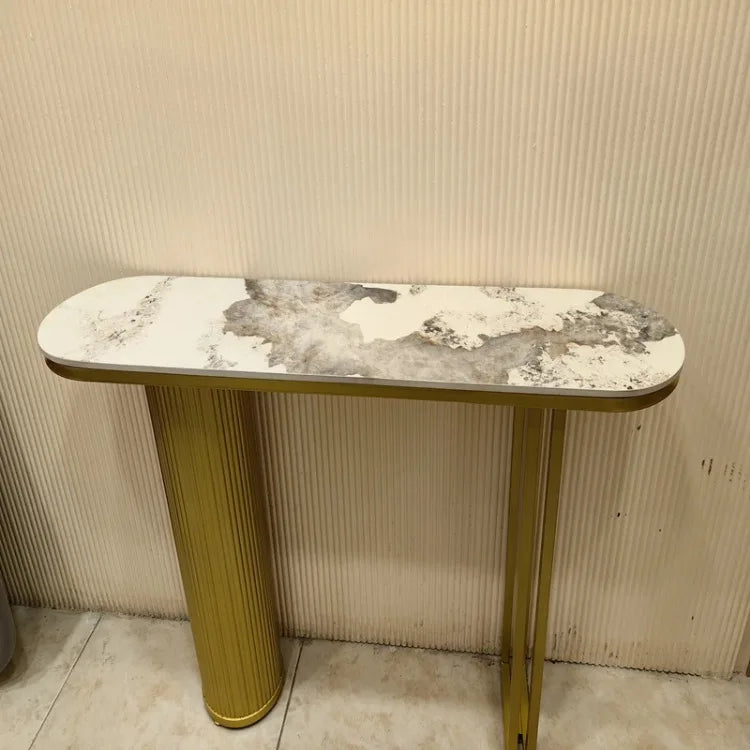 Light Luxury Slate Entrance Console Table
