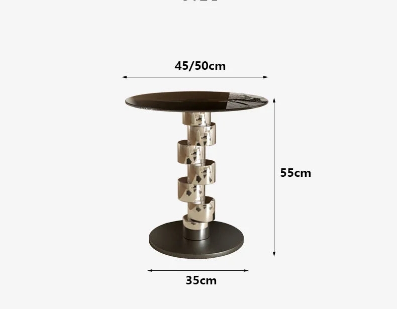 Glass Sofa Round Coffee Table