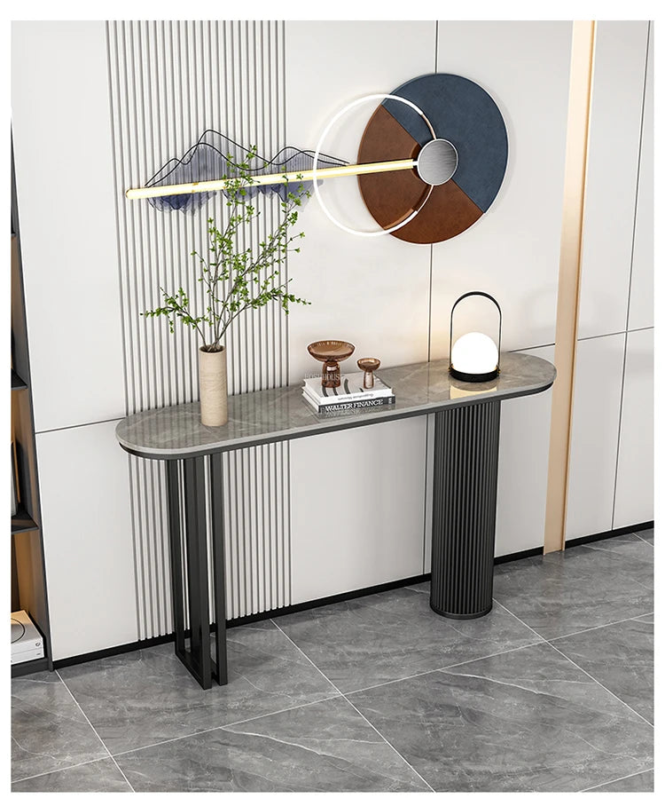 Light Luxury Slate Entrance Console Table