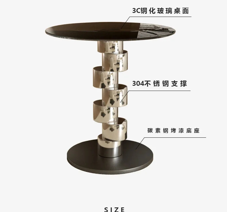 Glass Sofa Round Coffee Table