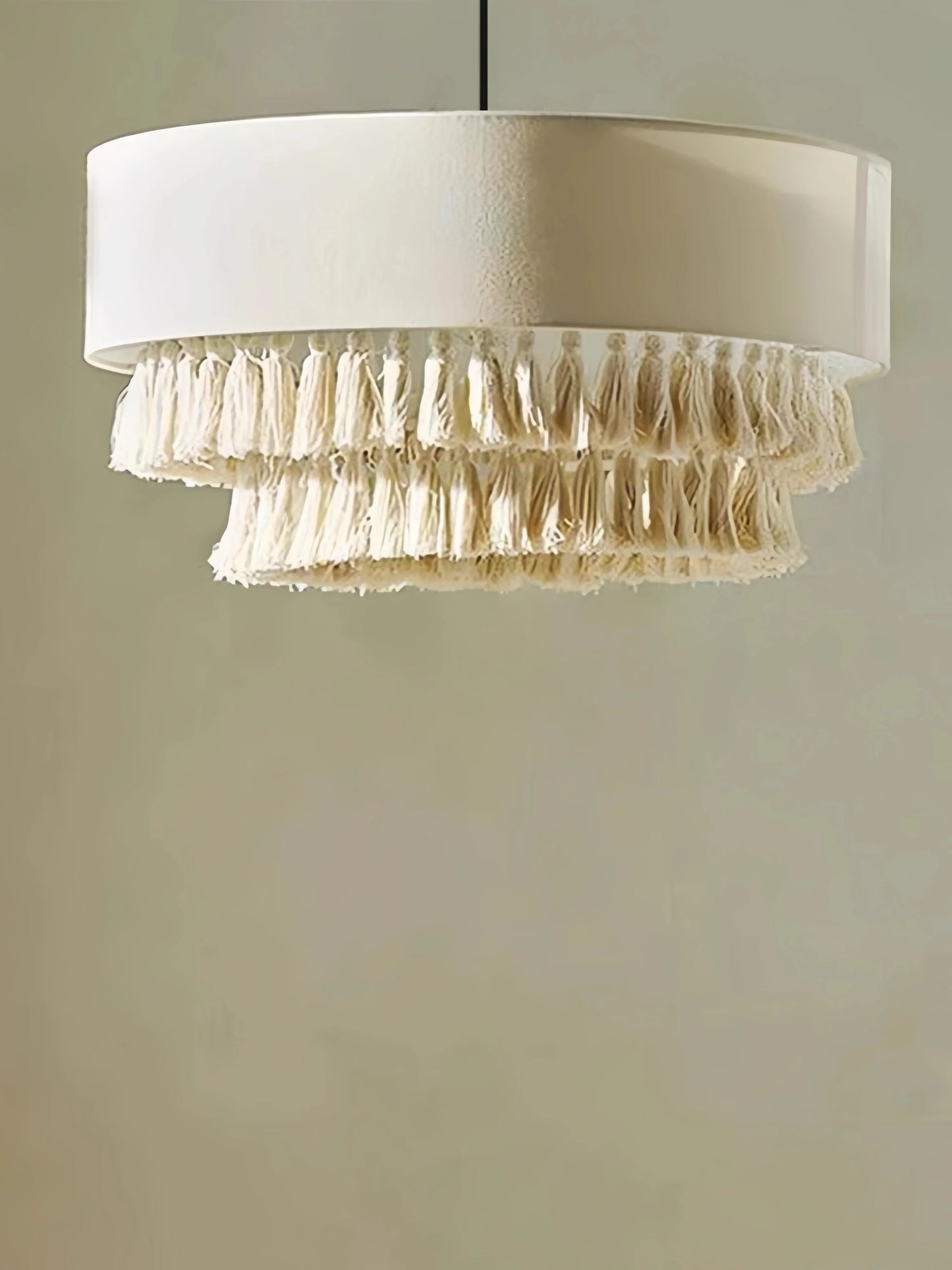 Nordic Modern White Chandelier Master Bedroom Bohemian Style Rope Tassel Lamps Dining Room 2024 New Creative Ceiling Light