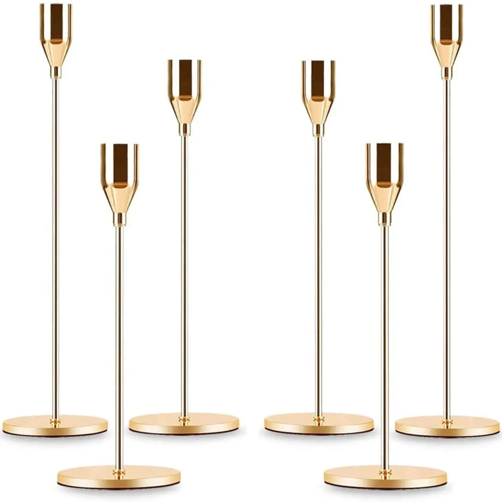 3Pcs/set Candle Holder Taper Candle Holders Fits 3/4 inch Thick Candle for Home Decor Wedding Dinning Anniversary