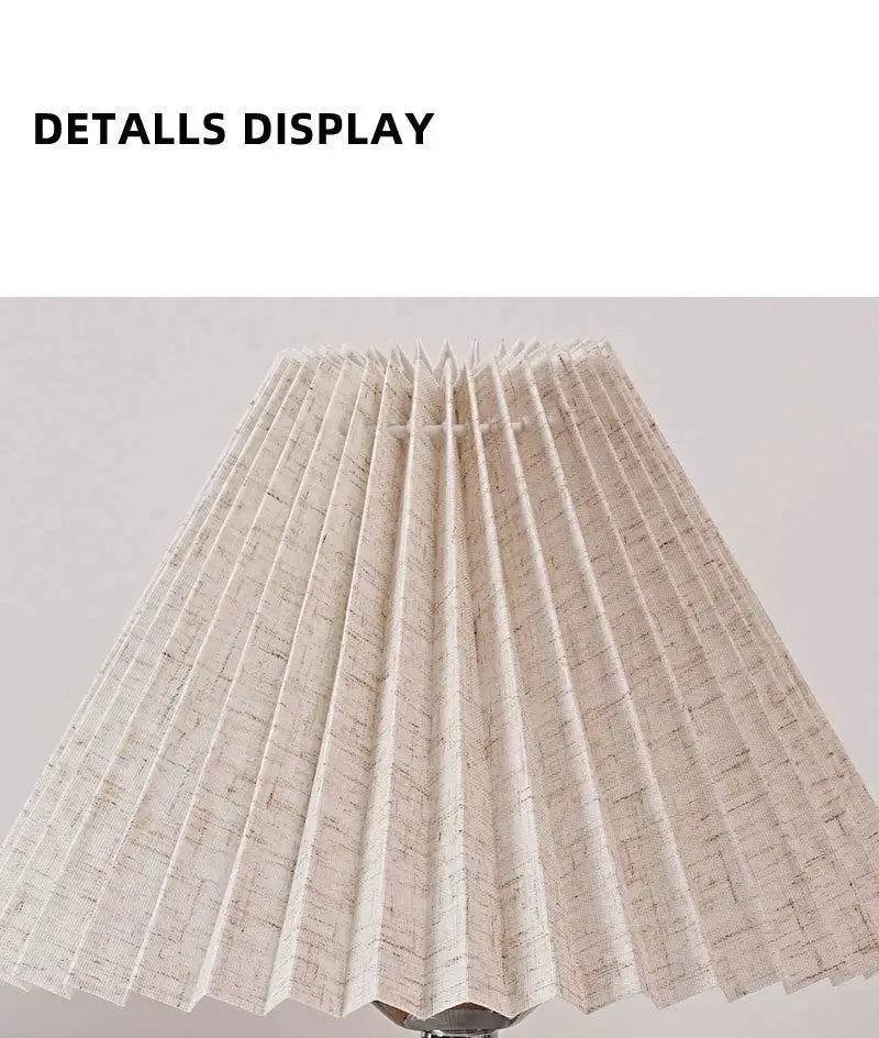 Ceramic Pleated Table Lamp Bedroom Ins Girl Nordic Bedside Lamp Creative Retro Bedside Table Lamp Decorative Lamps