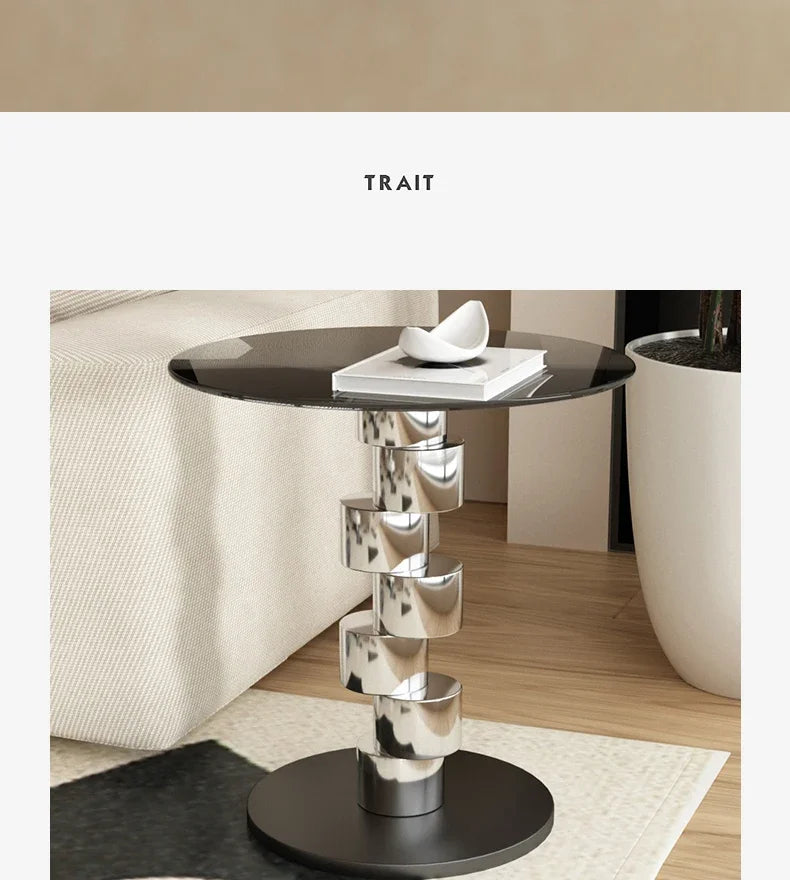 Glass Sofa Round Coffee Table