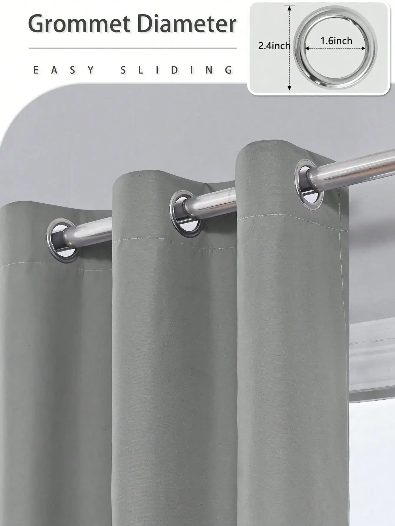 2pcs Blackout Curtains with Coated Insulated Lining, Suitable for Living Room, Bedroom, Kitchen, Home Decor, Room Decoration