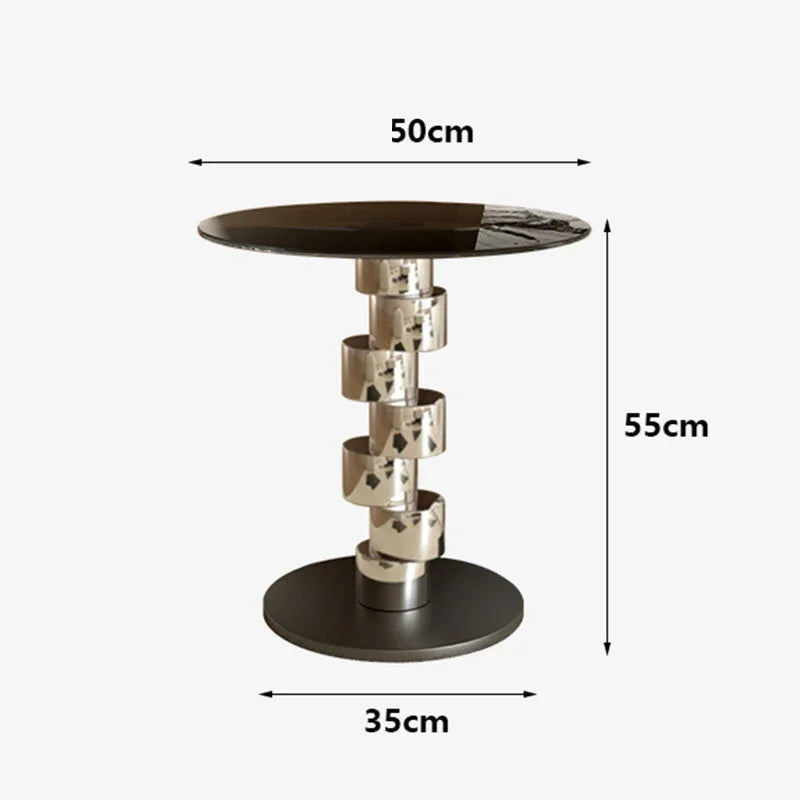 Glass Sofa Round Coffee Table