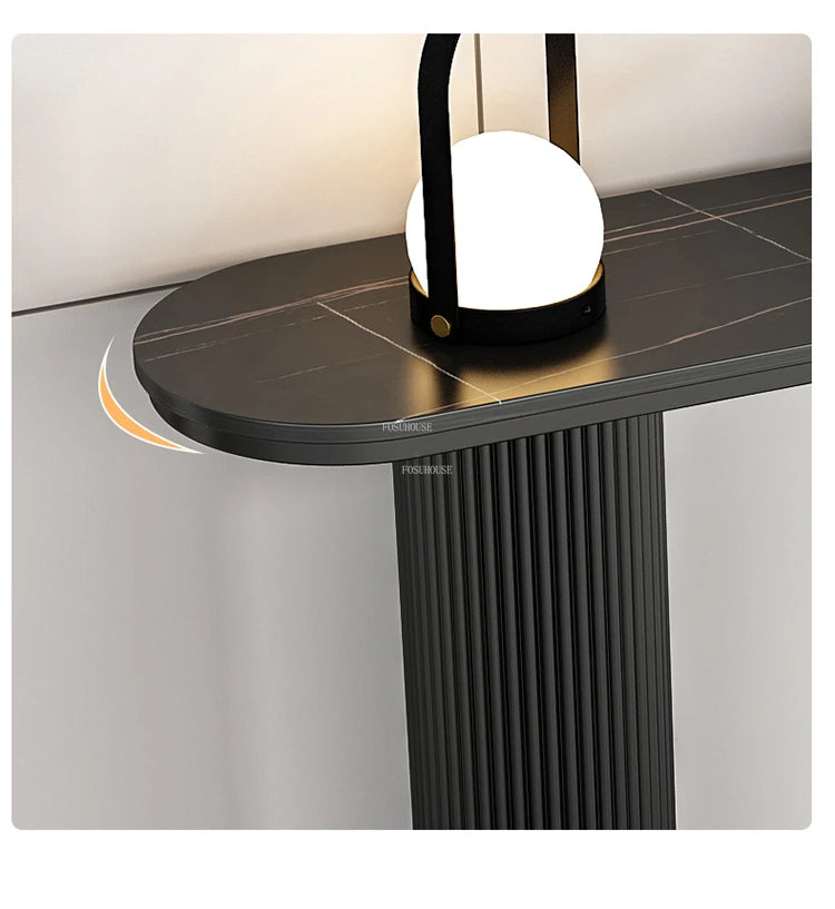 Light Luxury Slate Entrance Console Table