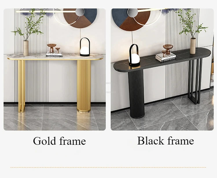 Light Luxury Slate Entrance Console Table