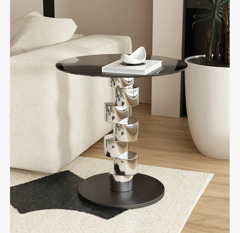 Glass Sofa Round Coffee Table