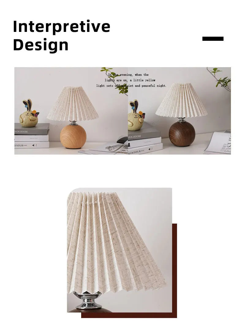 Ceramic Pleated Table Lamp