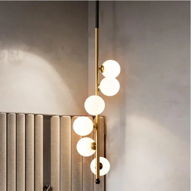 Spiral Ceiling Chandelier Glass Ball Ceiling Hanging Lights