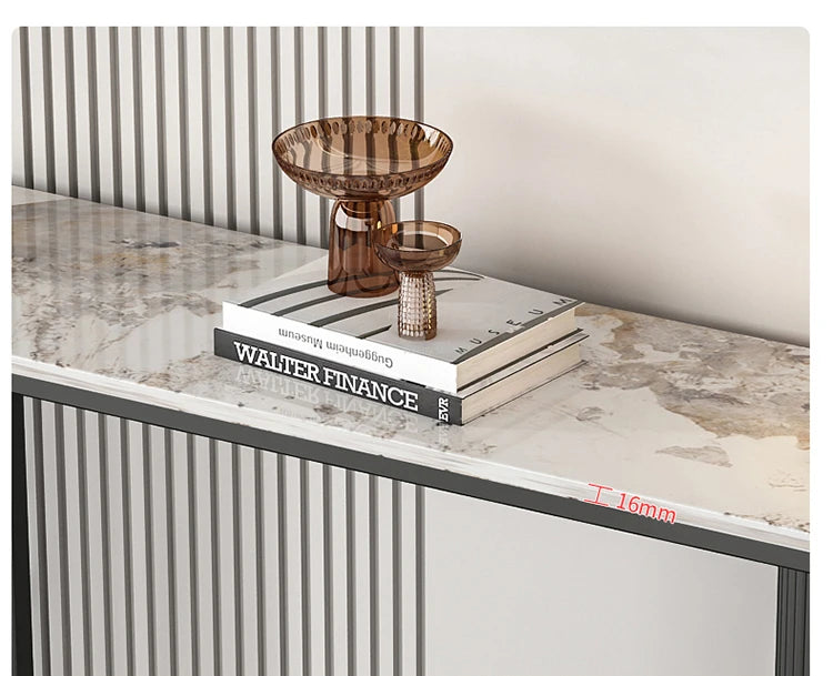 Light Luxury Slate Entrance Console Table