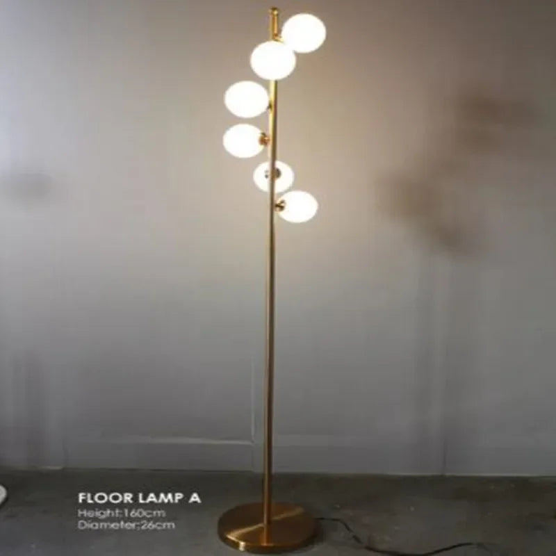 Creative Spiral Ceiling Chandelier Glass Ball Droplight Sofa Bedside Standing Lamp Living Room Bedroom Ceiling Hanging Lights