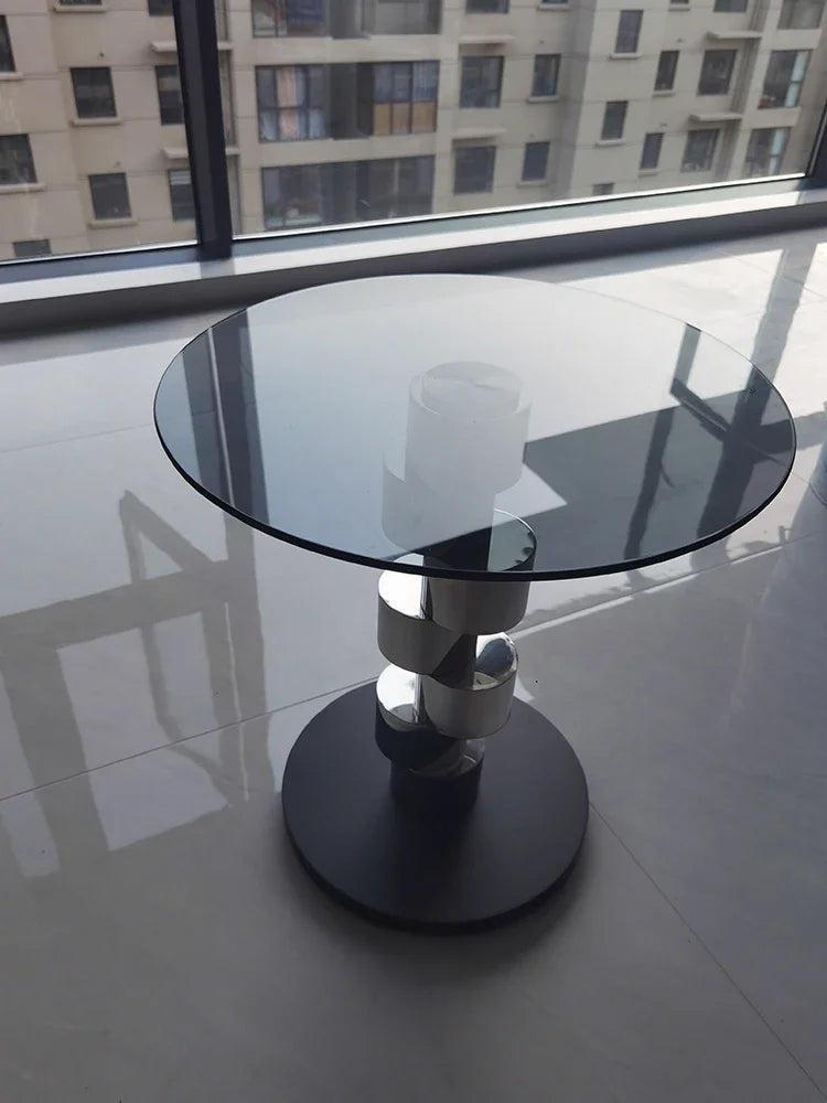 Glass Sofa Round Coffee Table