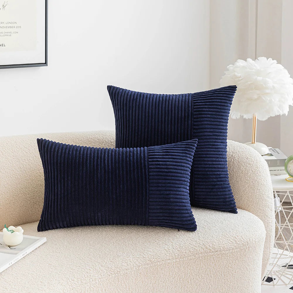 Corduroy Pillow Cover Modern & Minimalism Living Room Sofa Cushion Solid Color Throw Pillowcase