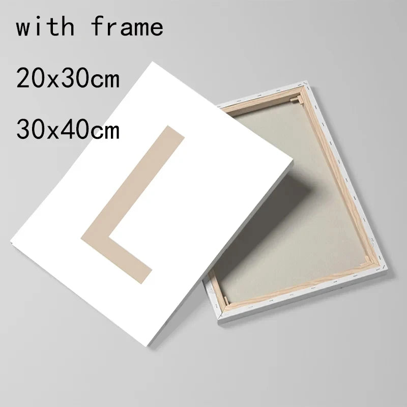 Abstract Geometric Line Beige Posters Canvas Painting Bohemia Wall Art Print Pictures for Living Room Interior Home Decoration