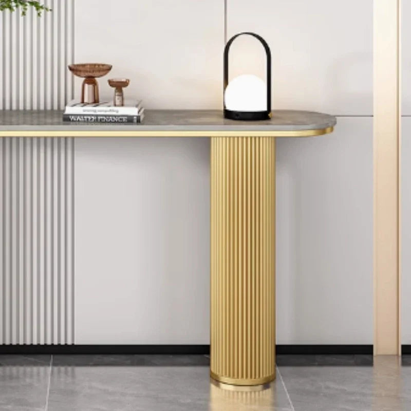 Light Luxury Slate Entrance Console Table