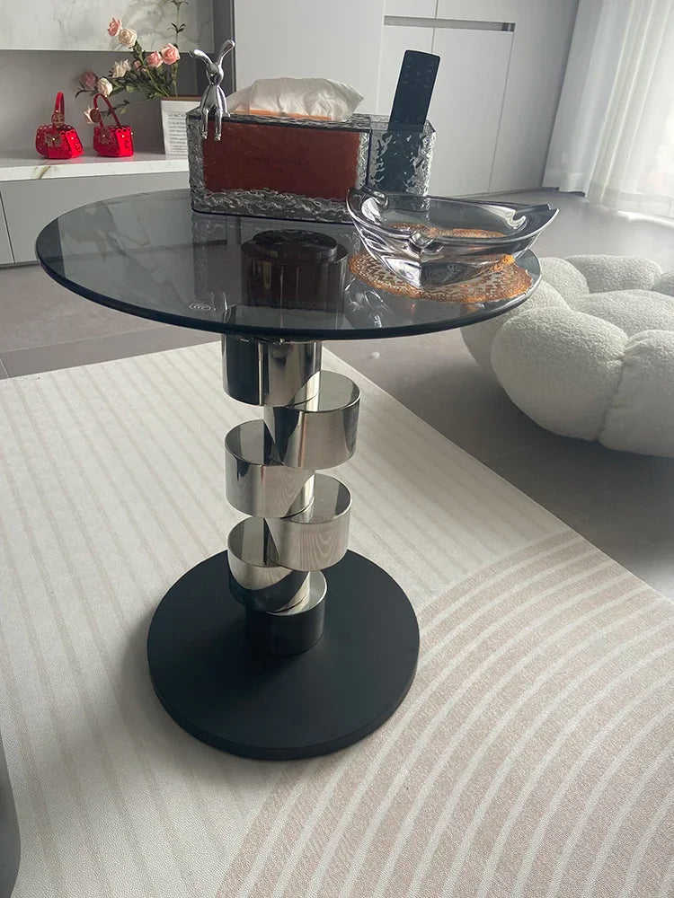 Glass Sofa Round Coffee Table