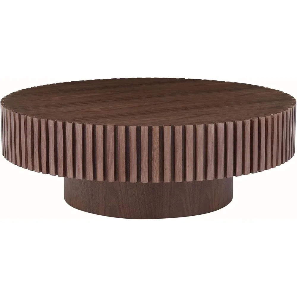 Round Coffee Table Wood End Table