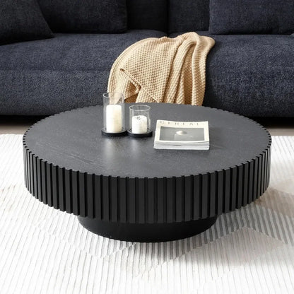 Round Coffee Table Wood End Table