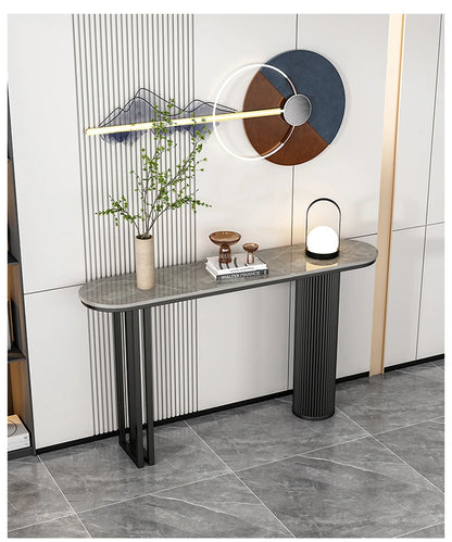 Light Luxury Slate Entrance Console Table