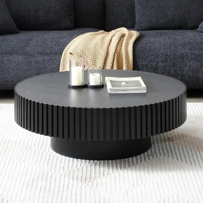 Round Coffee Table Wood End Table