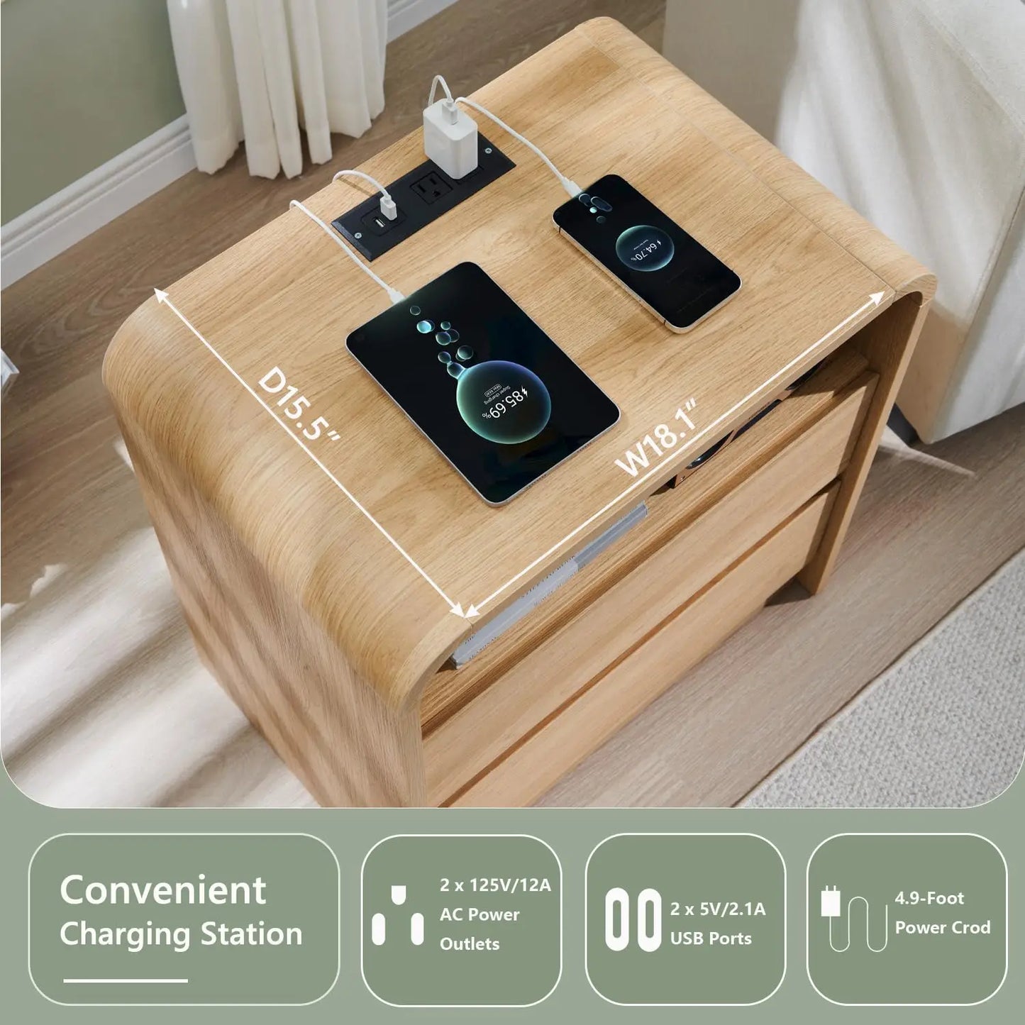 Tall Modern Nightstand