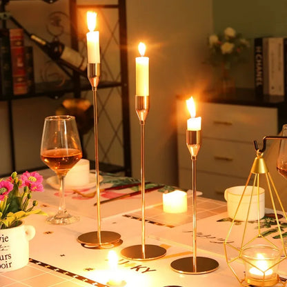 3Pcs/set Candle Holder Taper Candle Holders Fits 3/4 inch Thick Candle for Home Decor Wedding Dinning  Anniversary