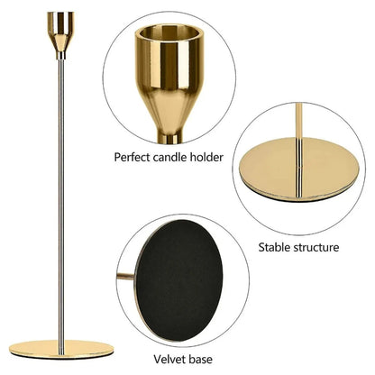 3Pcs/set Candle Holder Taper Candle Holders Fits 3/4 inch Thick Candle for Home Decor Wedding Dinning  Anniversary