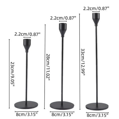 3Pcs/set Candle Holder Taper Candle Holders Fits 3/4 inch Thick Candle for Home Decor Wedding Dinning  Anniversary