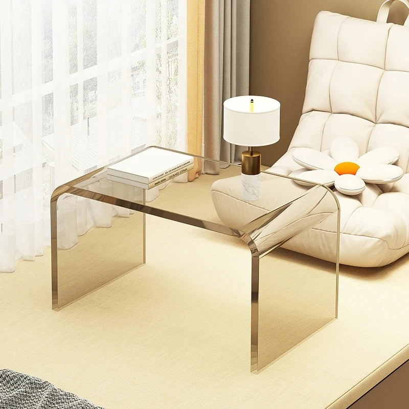 Simple and Light Luxury Acrylic Sofa Side Table