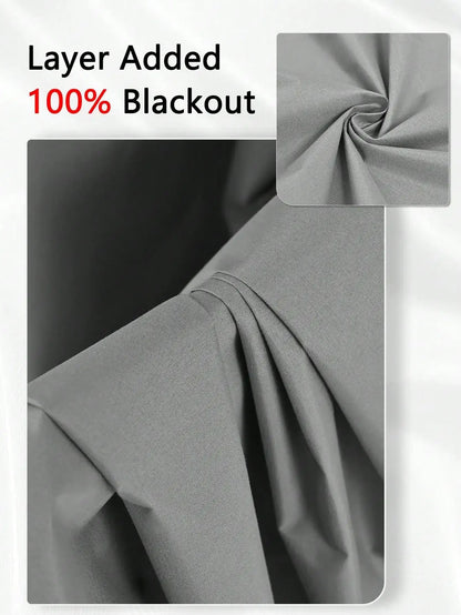 2pcs Blackout Curtains with Coated Insulated Lining, Suitable for Living Room, Bedroom, Kitchen, Home Decor, Room Decoration