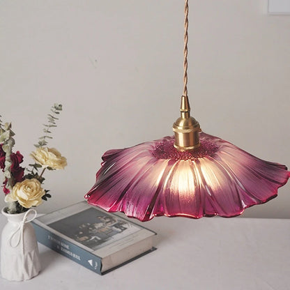 Modern Pendant Lights Flower Glass Hanging Lamps