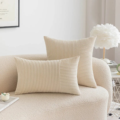 Corduroy Pillow Cover  Solid Color Throw Pillowcase