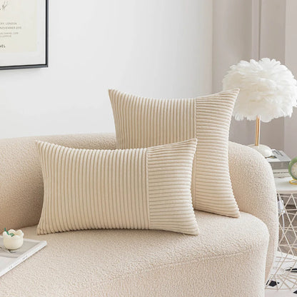 Corduroy Pillow Cover Modern & Minimalism Living Room Sofa Cushion Solid Color Throw Pillowcase