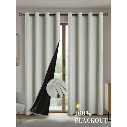 2pcs Blackout Curtains with Coated Insulated Lining, Suitable for Living Room, Bedroom, Kitchen, Home Decor, Room Decoration