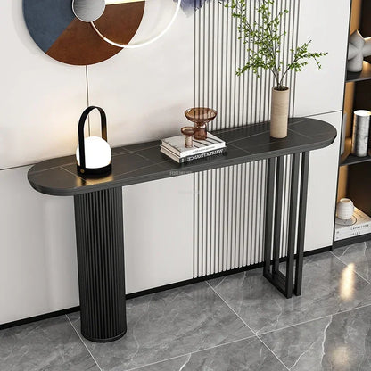 Light Luxury Slate Entrance Console Table