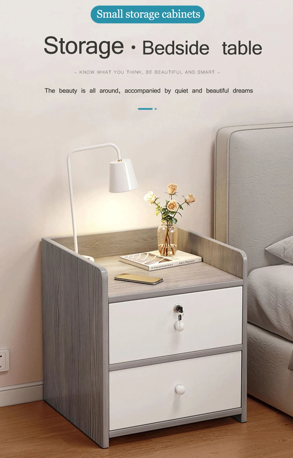 Modern Simple Nordic Bedside Table Drawer