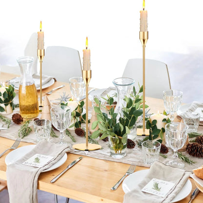 3Pcs/set Candle Holder Taper Candle Holders Fits 3/4 inch Thick Candle for Home Decor Wedding Dinning  Anniversary