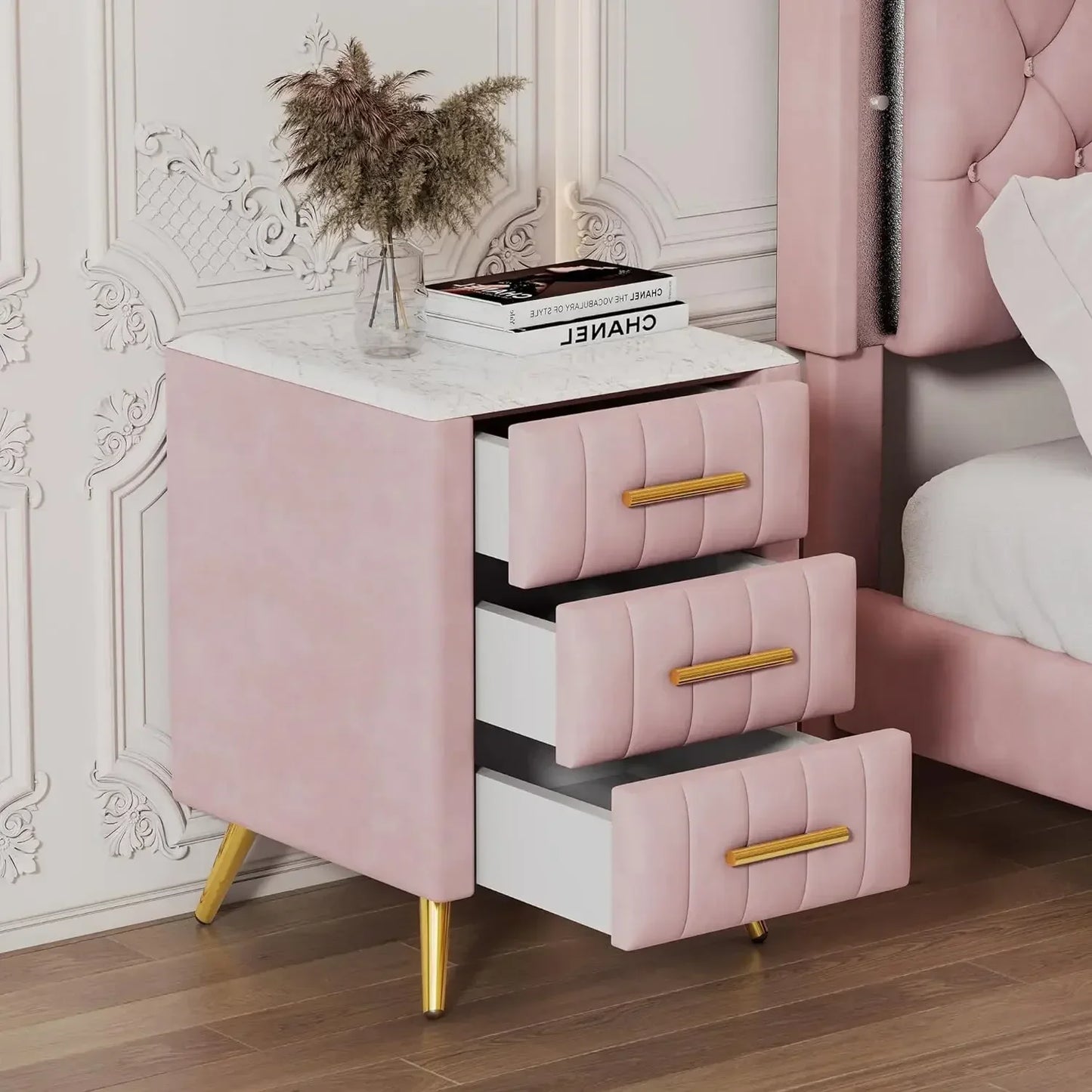 Nightstand with Drawers Set