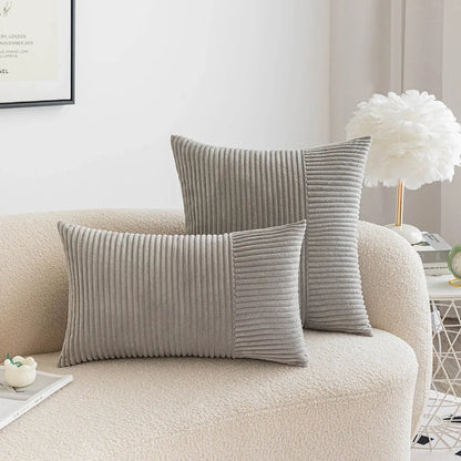 Corduroy Pillow Cover  Solid Color Throw Pillowcase