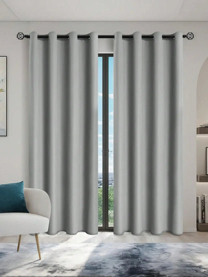 2pcs Blackout Curtains with Coated Insulated Lining, Suitable for Living Room, Bedroom, Kitchen, Home Decor, Room Decoration