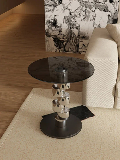 Glass Sofa Round Coffee Table