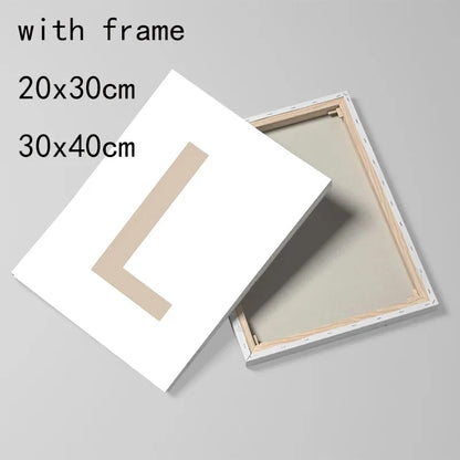 Abstract Geometric Line Beige Posters Canvas Painting Bohemia Wall Art Print Pictures for Living Room Interior Home Decoration