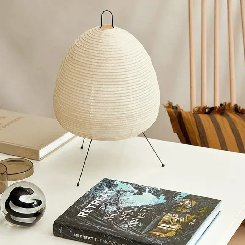 Japanese Style Rice Paper Led Table Lamp