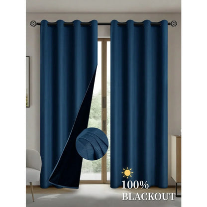 2pcs Blackout Curtains with Coated Insulated Lining, Suitable for Living Room, Bedroom, Kitchen, Home Decor, Room Decoration