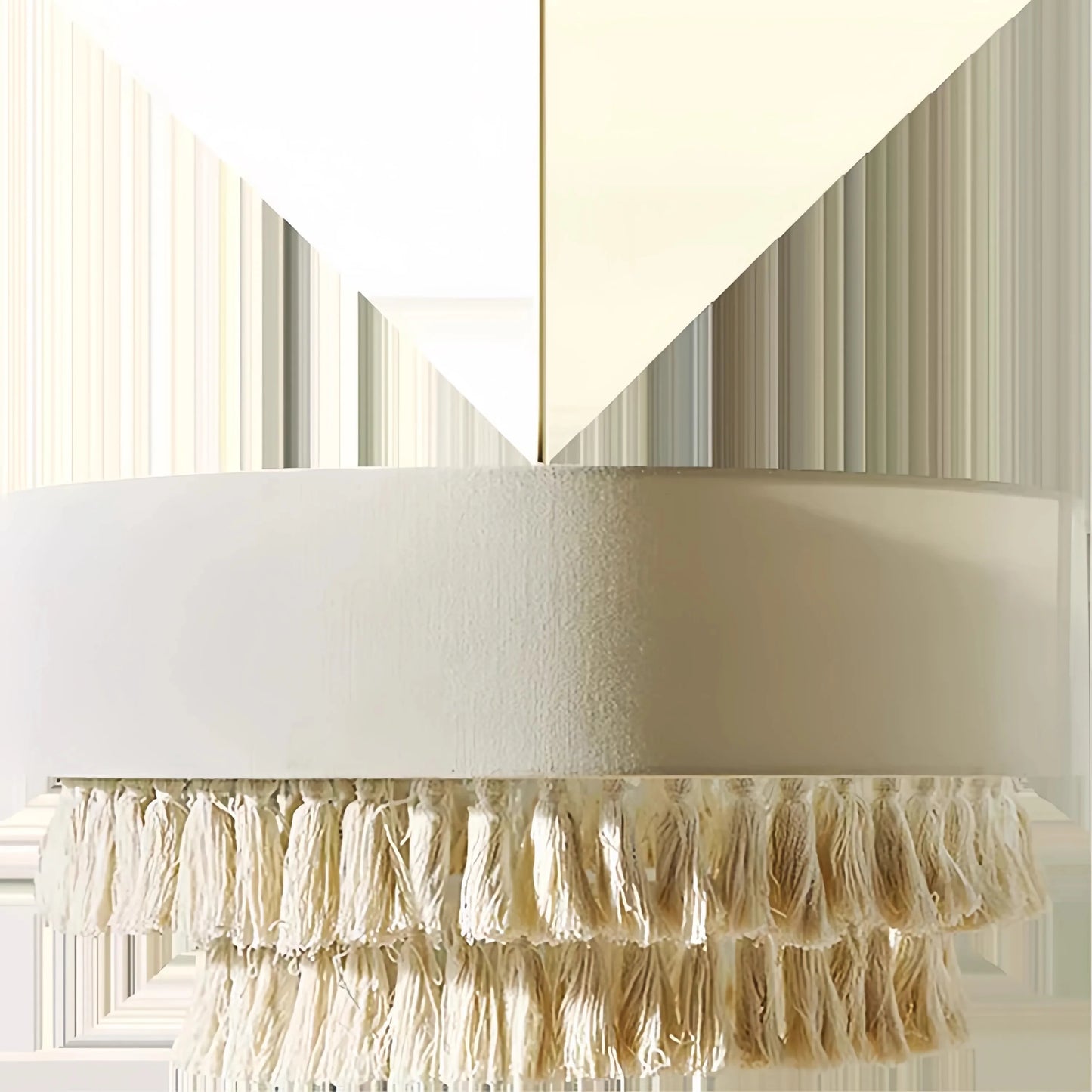 Nordic Modern White Chandelier Master Bedroom Bohemian Style Rope Tassel Lamps  Dining Room 2024 New Creative Ceiling Light