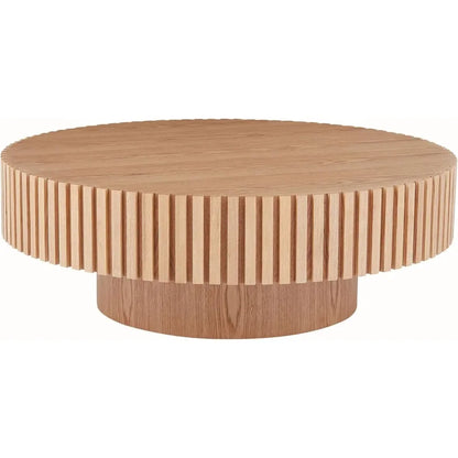 Round Coffee Table Wood End Table