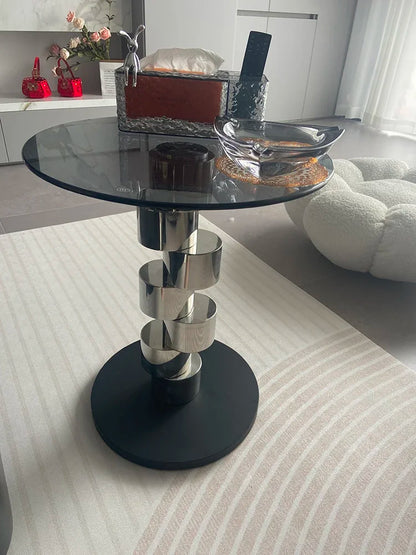 Glass Sofa Round Coffee Table
